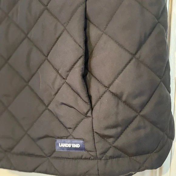 Lands' End Womens Quilted Black Vest - Picture 6 of 8